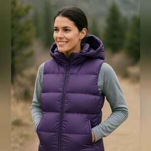 Nike ACG purple 550 goose down fill vest Womens small NWT